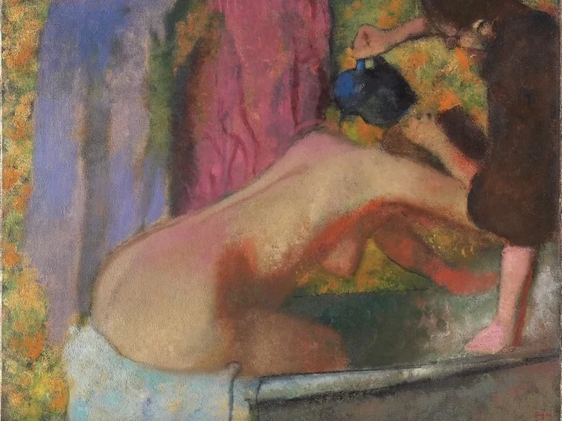 1834-Edgar Degas - Una donna al suo bagno